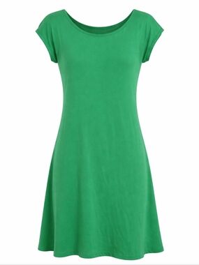 Free People Beach Green Open Back Dress Size M Boho Flowy Summer Cover Up
